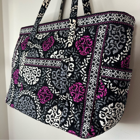 Vera Bradley Canterbury Magenta Large Tote with additional Waterproof Bag - Picture 2 of 10